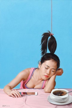 Chinese Girls Painting - have fun on the way to be a sage Chinese girl